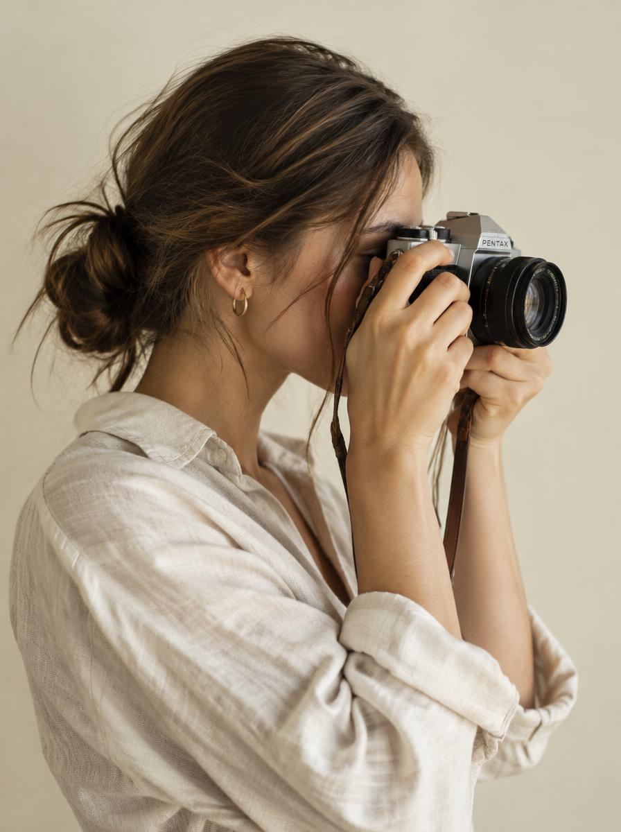 Fotografin mit Kamera